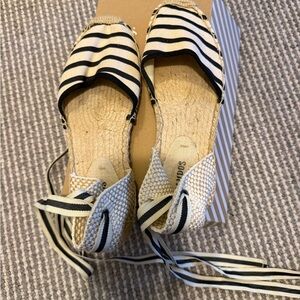 Striped Espadrille Flats